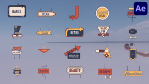 Videohive Direction Sign Titles for After Effects Titles template preview