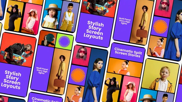Videohive Multiscreen Story Elements template preview
