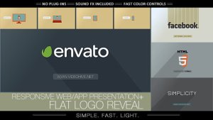 Responsive App Logo Video Displays template preview