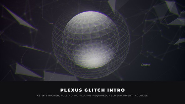 Videohive Plexus Glitch Intro Openers template preview