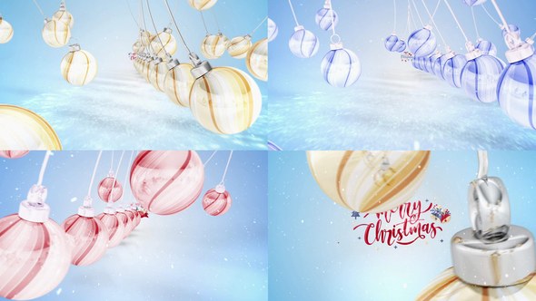 Videohive Christmas Swing Balls Logo Stings template preview