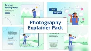 Videohive Outdoor Photography Explainer Animation Scene Pack Elements template preview