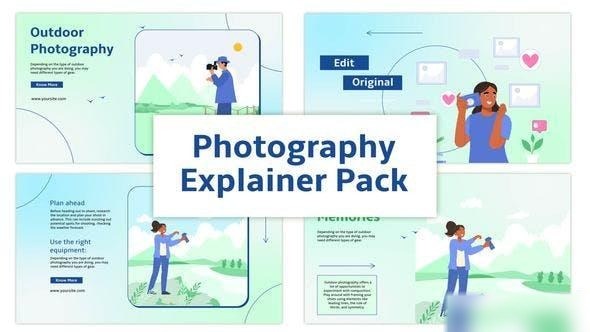Videohive Outdoor Photography Explainer Animation Scene Pack