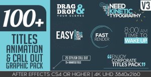 Titles Animation Graphic Pack Video Displays template preview