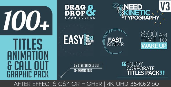 Titles Animation Graphic Pack Video Displays template preview