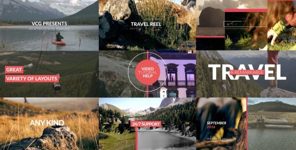Travel Promo Video Displays template preview