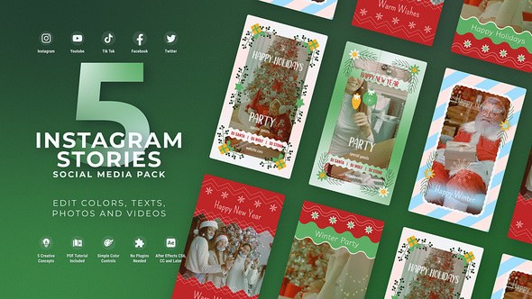Videohive New Year Vertical Reel - Christmas Story Product Promo template preview