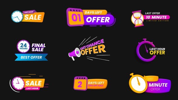 Videohive Black Friday Sale Banners Titles template preview