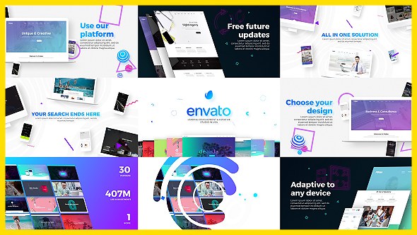 Agency Presentation Video Displays template preview
