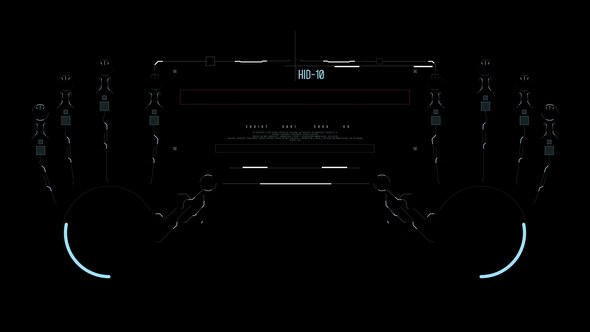 Videohive HUD Hand Identification Infographics template preview