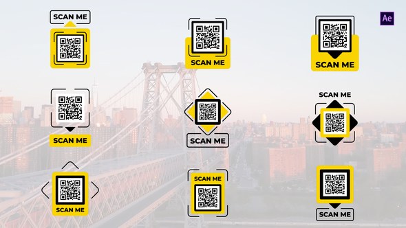 Videohive Simple QR Code After Effects Video Displays template preview