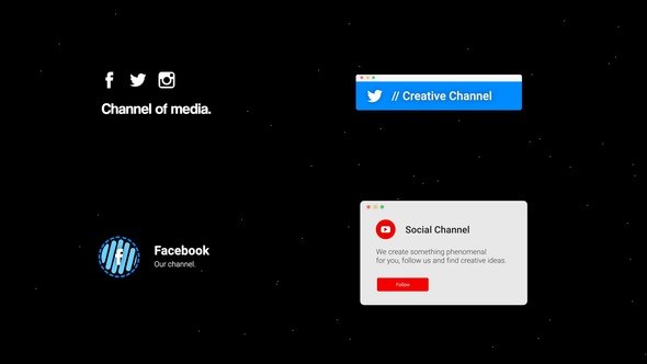 Videohive Social Media Shuffle Elements template preview