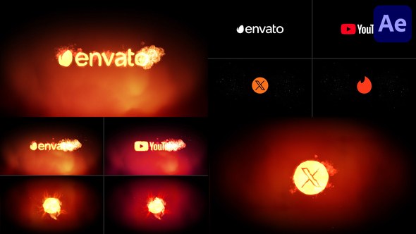 Videohive Molten Fire Logo | After Effects Logo Stings template preview
