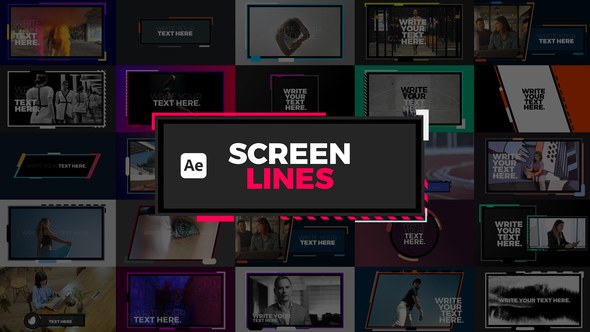 Videohive Screen Lines Video Displays template preview