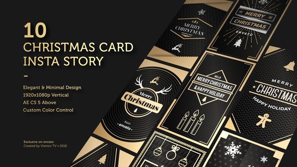 Instastory Christmas Video Displays template preview