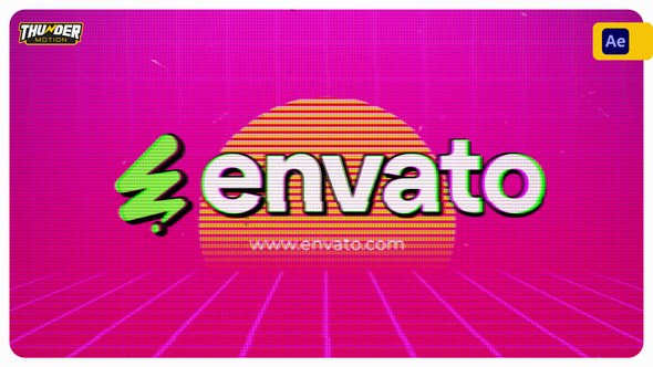 Videohive Retro VHS Glitch Intro Logo Stings template preview