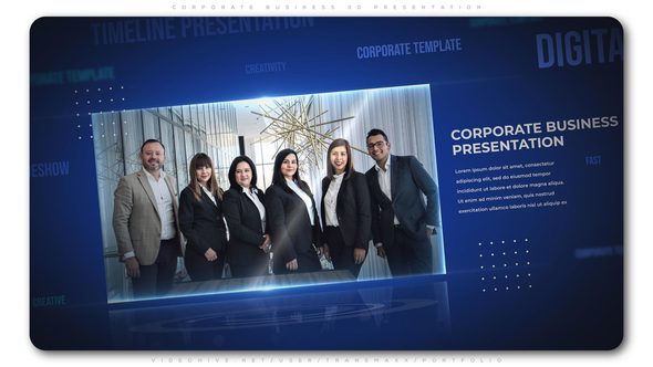 Videohive Corporate Business 3d Presentation Openers template preview