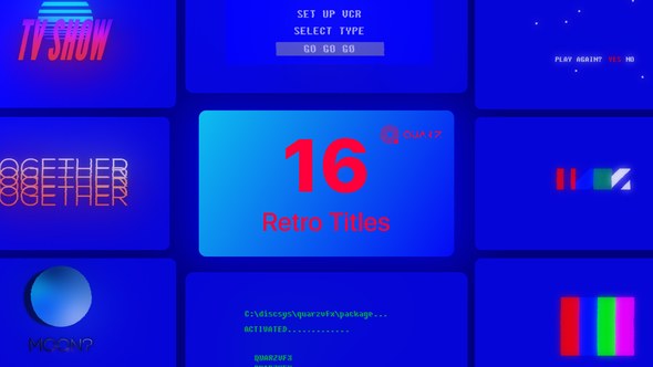 Videohive Retro Titles 44795748 Titles template preview