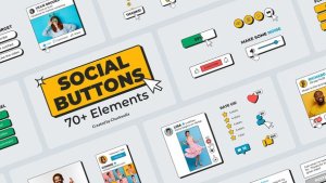 Videohive Social Media Buttons Pack Elements template preview