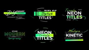 Videohive Neon Gradient Kinetic Titles Titles template preview