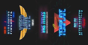 5 VHS Title Opener Pack 2 Video Displays template preview