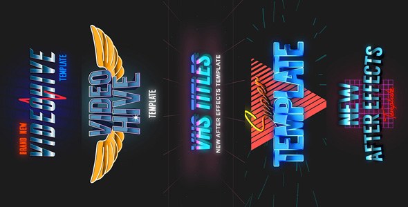 5 VHS Title Opener Pack 2 Video Displays template preview