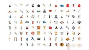 Videohive 100 Martial Arts Icons Elements template preview