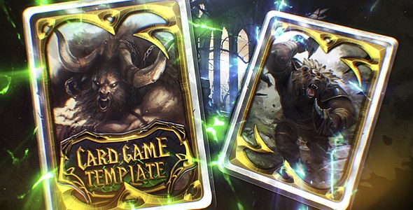 Videohive Card Game Trailer Openers template preview
