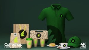Videohive Coffe Shop Brand Identity Mockup Product Promo template preview