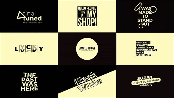 Videohive Minimal Titles 2.0 | After Effects Titles template preview