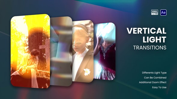Videohive Vertical Light Transitions Elements template preview