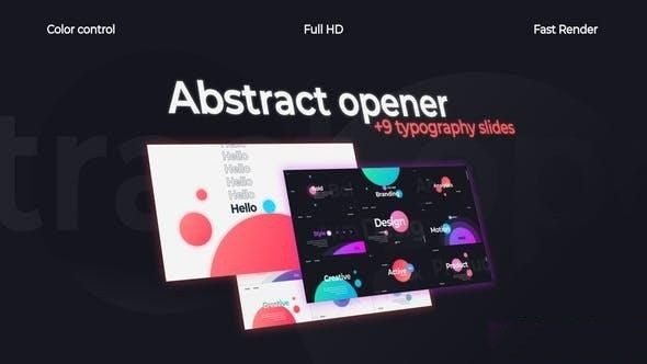 Videohive Abstract Opener | Typography Slides Openers template preview