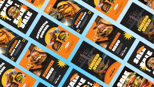 Videohive Telkom Burger Instagram Reel Product Promo template preview