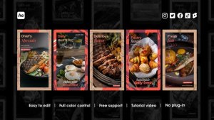Videohive Restaurant Instagram Stories 43895028 Product Promo template preview