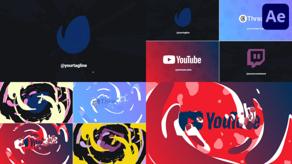 Videohive Colorful Funny Logo Opener Pack for After Effects Logo Stings template preview