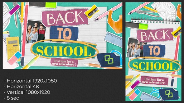 Videohive Back To School Paper Opener Openers template preview