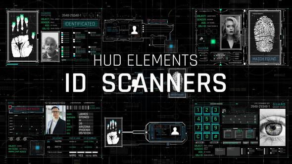 Videohive HUD Elements ID Scanners Elements template preview