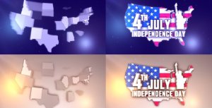 Videohive USA States Patriotic Logo Openers template preview