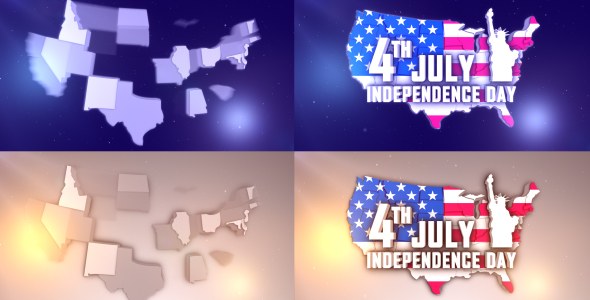 Videohive USA States Patriotic Logo Openers template preview