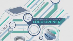 Videohive Growth Of Infographics Logo Opener Openers template preview