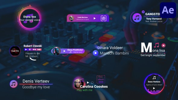 Videohive Music Titles | After Effects Titles template preview