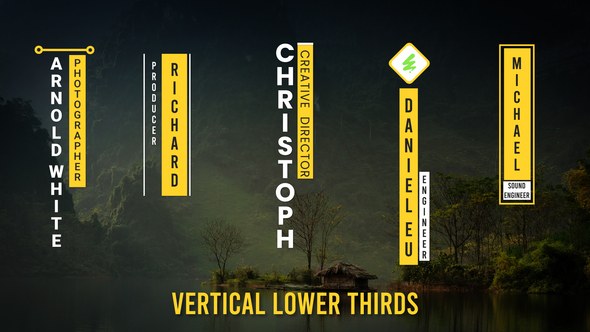 Videohive Vertical Lower Thirds Elements template preview