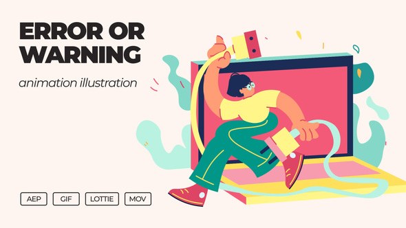 Videohive Error or Warning - Animation Illustration Elements template preview