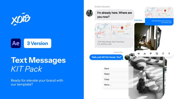 Videohive Text Messages Pack Elements template preview