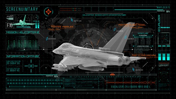 Videohive HUD700 Screen Military JET Elements template preview
