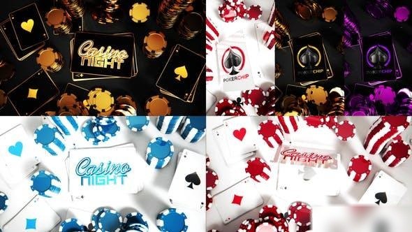 Videohive Gold Cards And Chips Logo Reveals Openers template preview