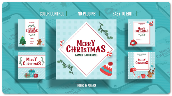 Videohive Merry Christmas Posts V1 Openers template preview