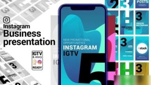 Videohive Instagram Story. Business Presentation. IGTV and Story ready. Openers template preview