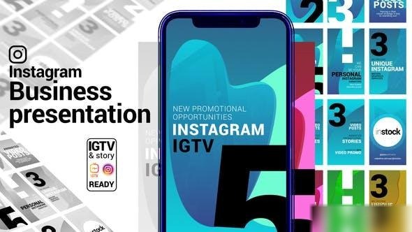 Videohive Instagram Story. Business Presentation. IGTV and Story ready. Openers template preview