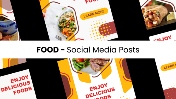 Videohive Food - Social Media Posts Elements template preview